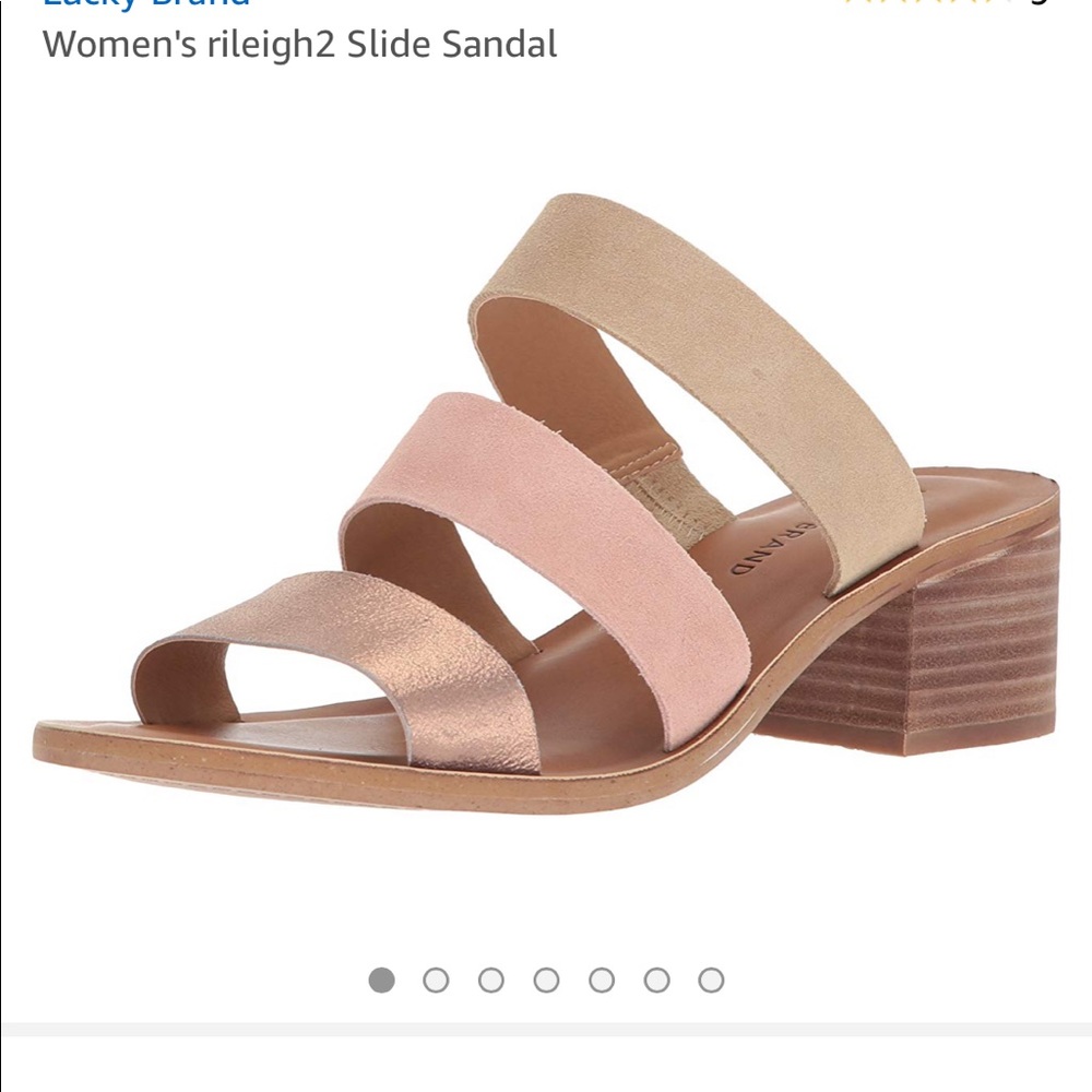 Lucky Brand rileigh2 slide sandals washed rose